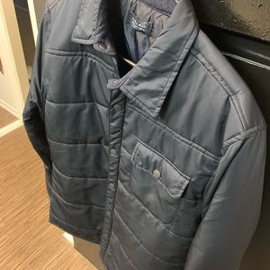 Zara Men’s Blue Shirt Jacket Style Coat (medium)